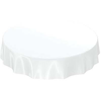 ANRO Wachstuchtischdecke Wachstuch abwaschbare Tischdecke Uni Glanz Einfarbig Weiß Schnittkante Rund 120cm ANRO Wachstuchtischdecke Wachstuch abwaschbare Tischdecke Uni Glanz Einfarbig Weiß Schnittkante Rund 120cm