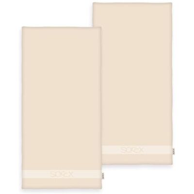 Herding SOCCX Handtuch 2er Set, 50 x 100 cm, 100% Baumwolle, Beige Herding SOCCX Handtuch 2er Set, 50 x 100 cm, 100% Baumwolle, Beige