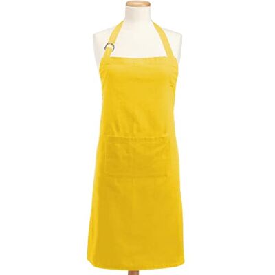DII CAMZ33536 Küchenschürze aus Baumwolle, verstellbar, mit Tasche und extra langen Bändern, 81,3 x 71,1 cm, kommerzielle Herren & Damen Latzschürze zum Kochen, Backen, Basteln, Gartenarbeit, BBQ-Gelb DII CAMZ33536 Küchenschürze aus Baumwolle, verstellbar, mit Tasche und extra langen Bändern, 81,3 x 71,1 cm, kommerzielle Herren & Damen Latzschürze zum Kochen, Backen, Basteln, Gartenarbeit, BBQ-Gelb