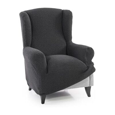 FAVERTI ® Super elastischer Sesselbezug für Ohrensessel, 1-Sitzer, 70 bis 100 cm, Modell Novelle, Dunkelgrau, Qualitätsschutz aus Jacquard-Stoff, Baumwoll-Touch, Ohrensesselschutz FAVERTI ® Super elastischer Sesselbezug für Ohrensessel, 1-Sitzer, 70 bis 100 cm, Modell Novelle, Dunkelgrau, Qualitätsschutz aus Jacquard-Stoff, Baumwoll-Touch, Ohrensesselschutz