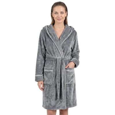 Gräfenstayn Bademantel Damen flauschig mit Kapuze Kuschelfleece Öko-Tex Standard 100 Morgenmantel leicht & kurz Größe S XXXL Gräfenstayn Bademantel Damen flauschig mit Kapuze Kuschelfleece Öko-Tex Standard 100 Morgenmantel leicht & kurz Größe S XXXL