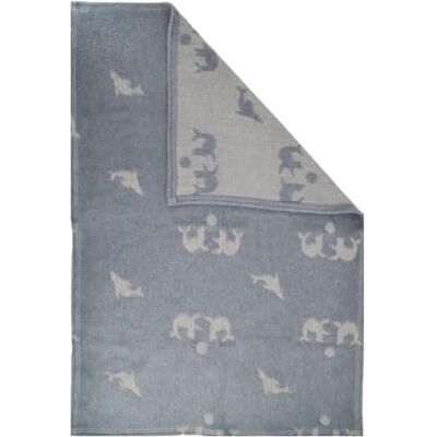 DODO Mon P Decke Meereswolf (Merinos), 80 x 100 cm, Grau DODO Mon P Decke Meereswolf (Merinos), 80 x 100 cm, Grau