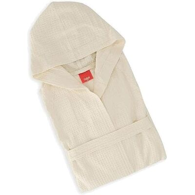Gabel Golf Bademantel mit Kapuze, Baumwolle, Beige, XXL Gabel Golf Bademantel mit Kapuze, Baumwolle, Beige, XXL