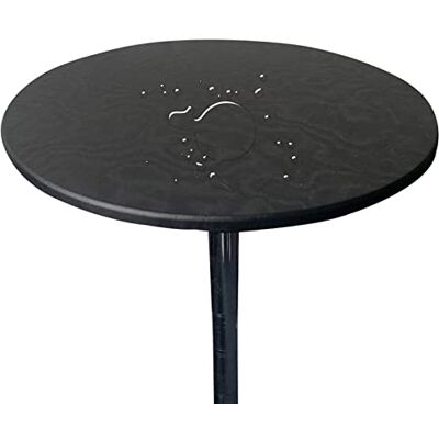 Generic Tischdecke Runde Stretch Tischtuch Wasserdicht Abwischbar Tischschutz Für Drinnen Und Draußen (100cm (Rund),Schwarz) Generic Tischdecke Runde Stretch Tischtuch Wasserdicht Abwischbar Tischschutz Für Drinnen Und Draußen (100cm (Rund),Schwarz)