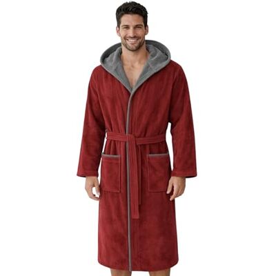 Morgenstern Bademantel Herren Frottee Baumwolle Kapuze Lang Finn Weich, saugstark, atmungsaktiv, Taschen und Bindegürtel – geprüft auf Schadstoffe, ideal für Sauna, Baden, Sport, Zuhause Morgenstern Bademantel Herren Frottee Baumwolle Kapuze Lang Finn Weich, saugstark, atmungsaktiv, Taschen und Bindegürtel – geprüft auf Schadstoffe, ideal für Sauna, Baden, Sport, Zuhause