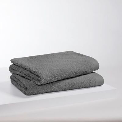 S. Oliver 2 TLG Baumwoll-Duschtuch Set 70x140cm grau Frottee Doppelpack große Handtücher anthrazit, Weiches Badtuch, 100% Baumwolle & OEKO-TEX®, Luxus Strandtuch, 600 g/m² dick S. Oliver 2 TLG Baumwoll-Duschtuch Set 70x140cm grau Frottee Doppelpack große Handtücher anthrazit, Weiches Badtuch, 100% Baumwolle & OEKO-TEX®, Luxus Strandtuch, 600 g/m² dick
