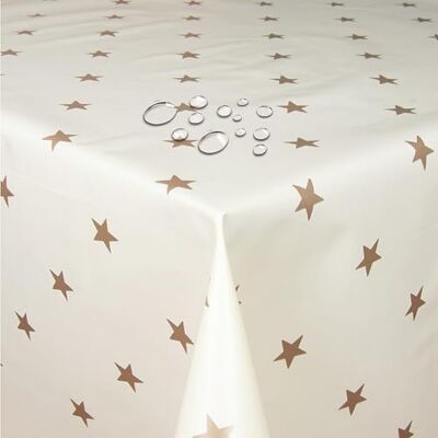 DHT-Wachstuch Wachstuch Wachstischdecke Weihnachtstischdecke Sterne Creme 140 x 330 cm Rechteckig abwaschbare Tischdecke DHT-Wachstuch Wachstuch Wachstischdecke Weihnachtstischdecke Sterne Creme 140 x 330 cm Rechteckig abwaschbare Tischdecke