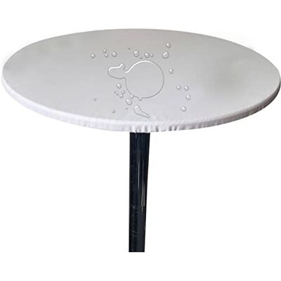 Generic Tischdecke Runde Stretch Tischtuch Wasserdicht Abwischbar Tischschutz Für Drinnen Und Draußen (110cm (Rund),Weiß) Generic Tischdecke Runde Stretch Tischtuch Wasserdicht Abwischbar Tischschutz Für Drinnen Und Draußen (110cm (Rund),Weiß)
