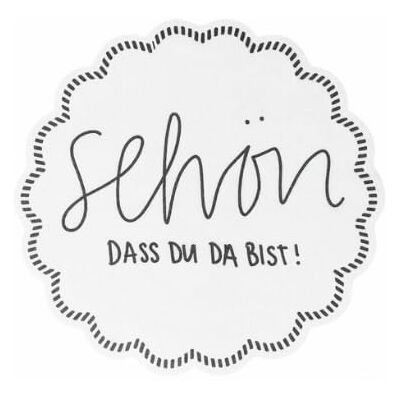 Sovie HORECA Tassendeckchen Schön DASS du da bist aus Tissue 9-lagig, Ø 90 mm, 100 Stück Sovie HORECA Tassendeckchen Schön DASS du da bist aus Tissue 9-lagig, Ø 90 mm, 100 Stück
