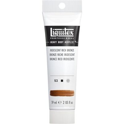 Liquitex 1045229 Professional Heavy Body Acrylfarbe in Künstlerqualität mit ausgezeichneter Lichtechtheit in buttriger Konsistenz, 59ml Tube Irisierende satte Bronze Liquitex 1045229 Professional Heavy Body Acrylfarbe in Künstlerqualität mit ausgezeichneter Lichtechtheit in buttriger Konsistenz, 59ml Tube Irisierende satte Bronze
