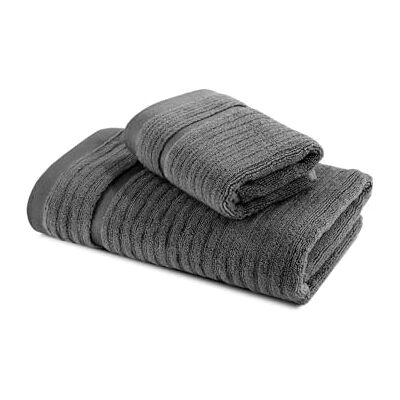 Caleffi 2-teiliges Handtuchset 100% Baumwolle Frottee – 1 Handtuch 50x100 cm + 1 Gästetuch 40x60 cm, Weich & Saugfähig Caleffi 2-teiliges Handtuchset 100% Baumwolle Frottee – 1 Handtuch 50x100 cm + 1 Gästetuch 40x60 cm, Weich & Saugfähig