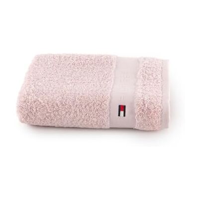 Tommy Hilfiger Badetuch, Pearl (Rosa), Frottee, 520 g/m², 100% gekämmte Baumwolle, Jacquardborte und Stickerei, weich und saugfähig, 100 x 150 cm Tommy Hilfiger Badetuch, Pearl (Rosa), Frottee, 520 g/m², 100% gekämmte Baumwolle, Jacquardborte und Stickerei, weich und saugfähig, 100 x 150 cm