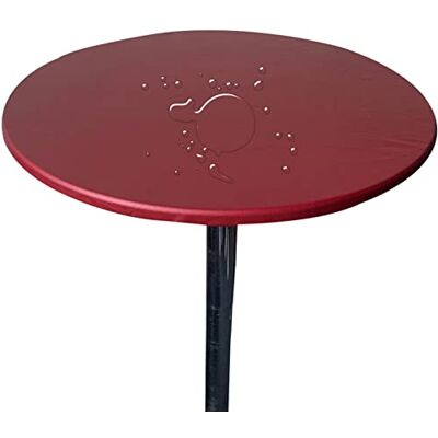 Generic Tischdecke Runde Stretch Tischtuch Wasserdicht Abwischbar Tischschutz Für Drinnen Und Draußen (60cm (Rund),Weinrot) Generic Tischdecke Runde Stretch Tischtuch Wasserdicht Abwischbar Tischschutz Für Drinnen Und Draußen (60cm (Rund),Weinrot)