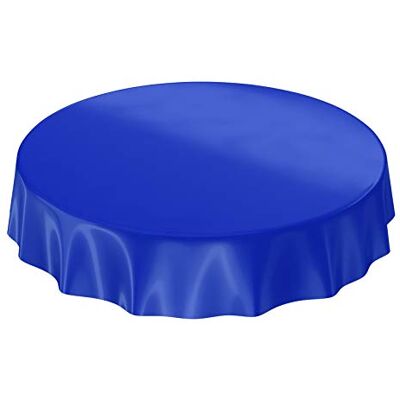 ANRO Wachstuchtischdecke Wachstuch abwaschbare Tischdecke Uni Glanz Einfarbig Dunkelblau Schnittkante Rund 120cm ANRO Wachstuchtischdecke Wachstuch abwaschbare Tischdecke Uni Glanz Einfarbig Dunkelblau Schnittkante Rund 120cm