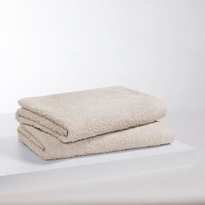 S. Oliver 2 TLG Baumwoll-Duschtuch Set 70x140cm beige Frottee Doppelpack große Handtücher natur, Weiches Badtuch, 100% Baumwolle & OEKO-TEX®, Luxus Strandtuch, 600 g/m² dick S. Oliver 2 TLG Baumwoll-Duschtuch Set 70x140cm beige Frottee Doppelpack große Handtücher natur, Weiches Badtuch, 100% Baumwolle & OEKO-TEX®, Luxus Strandtuch, 600 g/m² dick