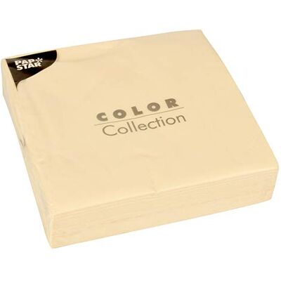 PAPSTAR Servietten 2-lagig 40x40cm / creme (ivory) / (50St) Tischdeko Hochzeit Party uni PAPSTAR Servietten 2-lagig 40x40cm / creme (ivory) / (50St) Tischdeko Hochzeit Party uni