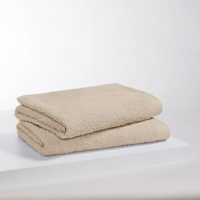 S. Oliver 2 TLG Baumwoll-Duschtuch Set 70x140cm Sand Frottee Doppelpack große Handtücher dunkelbeige, Weiches Badtuch, 100% Baumwolle & OEKO-TEX®, Luxus Strandtuch, 600 g/m² dick S. Oliver 2 TLG Baumwoll-Duschtuch Set 70x140cm Sand Frottee Doppelpack große Handtücher dunkelbeige, Weiches Badtuch, 100% Baumwolle & OEKO-TEX®, Luxus Strandtuch, 600 g/m² dick