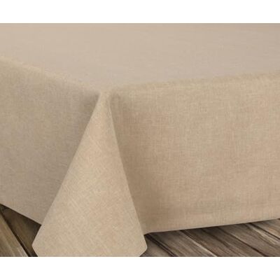 BEAUTEX Tischdecke Leinenoptik rund 140 Sand abwaschbar wasserabweisend fleckenabweisend, bügelfrei, pflegeleicht, Lotuseffekt, viele Größen & Farben, für Küche, Esszimmer, Balkon & Garten BEAUTEX Tischdecke Leinenoptik rund 140 Sand abwaschbar wasserabweisend fleckenabweisend, bügelfrei, pflegeleicht, Lotuseffekt, viele Größen & Farben, für Küche, Esszimmer, Balkon & Garten