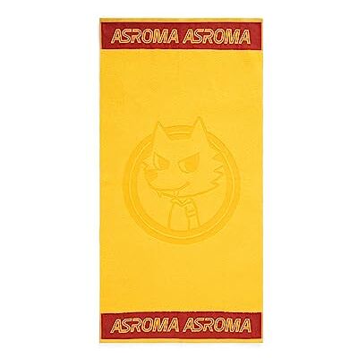 AS Roma Offizielles Strandtuch Romolo Gelb 70 x 140 cm AS Roma Offizielles Strandtuch Romolo Gelb 70 x 140 cm