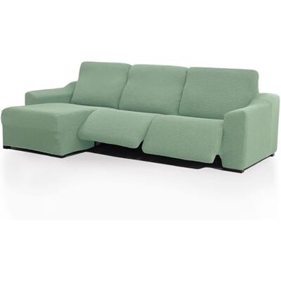 FAVERTI Super elastischer Bezug für Chaiselongue, kurzes Eckteil Links (Vorderseite), Modell Nove, Türkis, hochwertiger Schutz aus Jacquard-Stoff, Baumwollgefühl FAVERTI Super elastischer Bezug für Chaiselongue, kurzes Eckteil Links (Vorderseite), Modell Nove, Türkis, hochwertiger Schutz aus Jacquard-Stoff, Baumwollgefühl