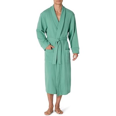 Amazon Herren Leichter Waffel-Bademantel (Erhältlich In Den Größen Schwer Und Groß), Grünblau, M-L Amazon Herren Leichter Waffel-Bademantel (Erhältlich In Den Größen Schwer Und Groß), Grünblau, M-L