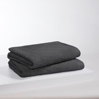 S. Oliver 2 TLG Baumwoll-Duschtuch Set 70x140cm schwarz Frottee Doppelpack große Handtücher carbon, Weiches Badtuch, 100% Baumwolle & OEKO-TEX®, Luxus Strandtuch, 600 g/m² dick S. Oliver 2 TLG Baumwoll-Duschtuch Set 70x140cm schwarz Frottee Doppelpack große Handtücher carbon, Weiches Badtuch, 100% Baumwolle & OEKO-TEX®, Luxus Strandtuch, 600 g/m² dick