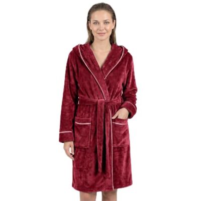Gräfenstayn Bademantel Damen flauschig mit Kapuze Kuschelfleece Öko-Tex Standard 100 Morgenmantel leicht & kurz Größe S XXXL Gräfenstayn Bademantel Damen flauschig mit Kapuze Kuschelfleece Öko-Tex Standard 100 Morgenmantel leicht & kurz Größe S XXXL