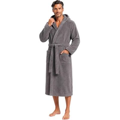 Morgenstern Bademantel Herren Kapuze Frottee 100% Baumwolle Lang Cadiz Weich, saugstark, atmungsaktiv, Taschen und Bindegürtel – geprüft auf Schadstoffe, ideal für Sauna, Baden, Sport, Zuhause Morgenstern Bademantel Herren Kapuze Frottee 100% Baumwolle Lang Cadiz Weich, saugstark, atmungsaktiv, Taschen und Bindegürtel – geprüft auf Schadstoffe, ideal für Sauna, Baden, Sport, Zuhause