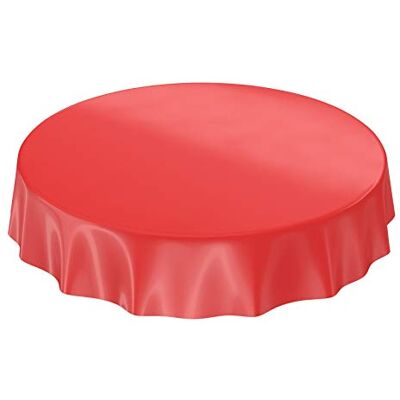 ANRO Wachstuchtischdecke Wachstuch abwaschbare Tischdecke Uni Glanz Einfarbig Rot Schnittkante Rund 140cm ANRO Wachstuchtischdecke Wachstuch abwaschbare Tischdecke Uni Glanz Einfarbig Rot Schnittkante Rund 140cm