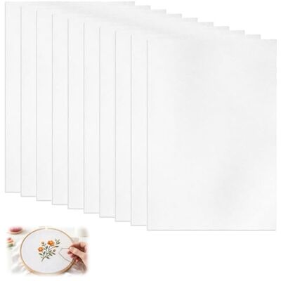 Carehabi Stickvlies Selbstklebende Wasserlösliche, 10PCS A4(21x30,5cm), Wasserlösliches Stickvlies für Handstickerei & Stickmaschine, Rückstandslos Auflösbar für Perfektes Sticken Carehabi Stickvlies Selbstklebende Wasserlösliche, 10PCS A4(21x30,5cm), Wasserlösliches Stickvlies für Handstickerei & Stickmaschine, Rückstandslos Auflösbar für Perfektes Sticken