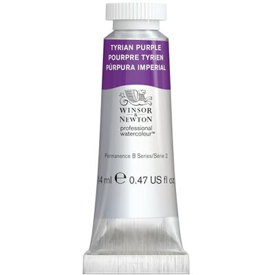 Winsor & Newton 0105419 Professional Watercolour Tyrischlila, 14ml Tube Aquarellfarbe, lebendige Farben in Künstlerqualität, hohe Farbbrillanz & Leuchtkraft, lichtecht Winsor & Newton 0105419 Professional Watercolour Tyrischlila, 14ml Tube Aquarellfarbe, lebendige Farben in Künstlerqualität, hohe Farbbrillanz & Leuchtkraft, lichtecht