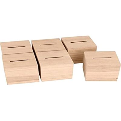 Artemio Set von 6 quadratischen Tortenkästen in Holz 6 x 6 x 6 cm Artemio Set von 6 quadratischen Tortenkästen in Holz 6 x 6 x 6 cm
