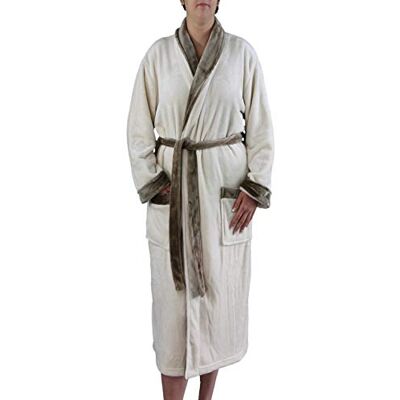 GÖZZE Seidenfeeling Unisex Bademantel - Lang, 125cm, Weiß GÖZZE Seidenfeeling Unisex Bademantel - Lang, 125cm, Weiß