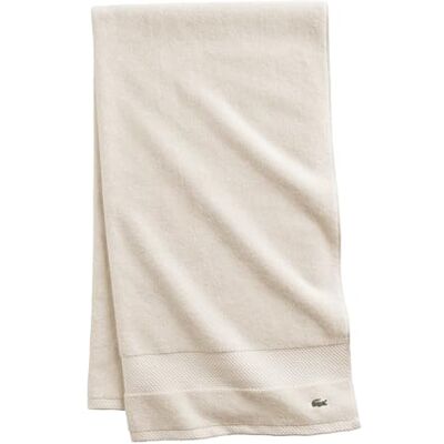 Lacoste - Heritage Supima Cotton Bath Towel - Chalk Lacoste - Heritage Supima Cotton Bath Towel - Chalk