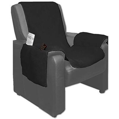 Bestlivings Sesselschoner 147x147cm Überwurf Lammflor Polsterschutz, Auswahl: Farbe schwarz Jet Black Bestlivings Sesselschoner 147x147cm Überwurf Lammflor Polsterschutz, Auswahl: Farbe schwarz Jet Black