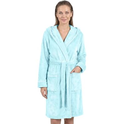 Gräfenstayn Bademantel Damen flauschig mit Kapuze Kuschelfleece Öko-Tex Standard 100 Morgenmantel leicht & kurz Größe S XXXL Gräfenstayn Bademantel Damen flauschig mit Kapuze Kuschelfleece Öko-Tex Standard 100 Morgenmantel leicht & kurz Größe S XXXL