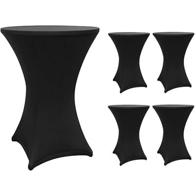 LUMALAND Tischhusse - Ø 80-85 cm - Schwarz - 5er-Set LUMALAND Tischhusse - Ø 80-85 cm - Schwarz - 5er-Set