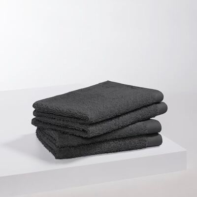 S. Oliver 4 TLG Luxus Gästehandtuch Set 30x50cm schwarz Frottee Weiches WC-Handtuch carbon 100% Baumwolle, Kleines Badtuch 600 g/m² dick, OEKO-TEX® & Aufhänger, 4-teilig, waschbar S. Oliver 4 TLG Luxus Gästehandtuch Set 30x50cm schwarz Frottee Weiches WC-Handtuch carbon 100% Baumwolle, Kleines Badtuch 600 g/m² dick, OEKO-TEX® & Aufhänger, 4-teilig, waschbar