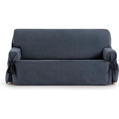 ECOMMERC3 Universal-Sofabezug für 3-Sitzer, einteiliges Design, mit Bändern, Blauer Sofabezug, 4-Punkt-Befestigung, Blau ECOMMERC3 Universal-Sofabezug für 3-Sitzer, einteiliges Design, mit Bändern, Blauer Sofabezug, 4-Punkt-Befestigung, Blau