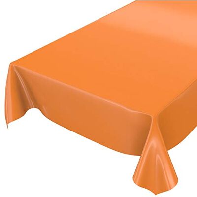 ANRO Wachstuchtischdecke Wachstuch abwaschbare Tischdecke Uni Glanz Einfarbig Orange Schnittkante 240 x 140cm ANRO Wachstuchtischdecke Wachstuch abwaschbare Tischdecke Uni Glanz Einfarbig Orange Schnittkante 240 x 140cm