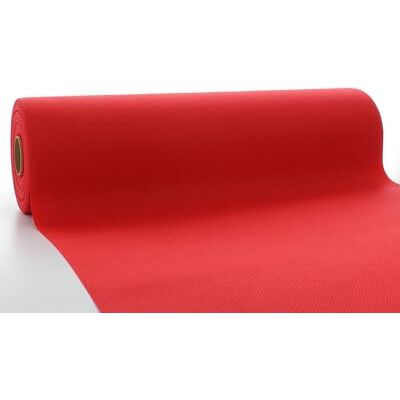 Sovie HORECA Tischläufer in Rot aus Linclass Airlaid, 40cm x 24m, 1 Stück einfarbiger Einmaltischläufer, Perforierung alle 120cm Sovie HORECA Tischläufer in Rot aus Linclass Airlaid, 40cm x 24m, 1 Stück einfarbiger Einmaltischläufer, Perforierung alle 120cm
