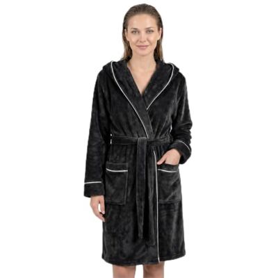 Gräfenstayn Bademantel Damen flauschig mit Kapuze Kuschelfleece Öko-Tex Standard 100 Morgenmantel leicht & kurz Größe S XXXL Gräfenstayn Bademantel Damen flauschig mit Kapuze Kuschelfleece Öko-Tex Standard 100 Morgenmantel leicht & kurz Größe S XXXL