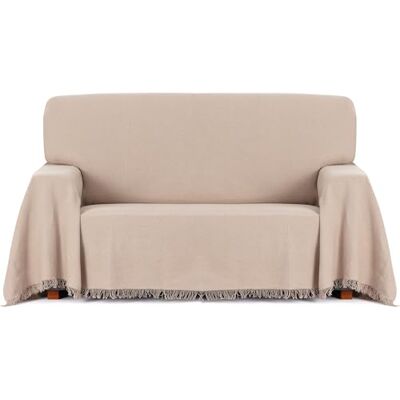 ECOMMERC3 Mehrzweck-Überwurf aus Jacquard-Stoff mit Fransen, Größe 230 x 260 cm, ideal für Sofa und Bett, atmungsaktiv und weich, Farbe Leinen, Leinfarben ECOMMERC3 Mehrzweck-Überwurf aus Jacquard-Stoff mit Fransen, Größe 230 x 260 cm, ideal für Sofa und Bett, atmungsaktiv und weich, Farbe Leinen, Leinfarben