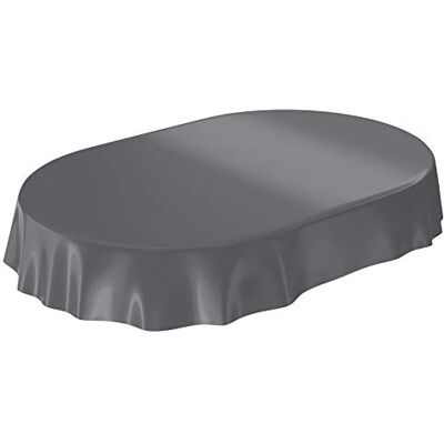 ANRO Wachstuchtischdecke Wachstuch abwaschbare Tischdecke Uni Glanz Einfarbig Anthrazit Schnittkante Oval 140 x 220cm ANRO Wachstuchtischdecke Wachstuch abwaschbare Tischdecke Uni Glanz Einfarbig Anthrazit Schnittkante Oval 140 x 220cm