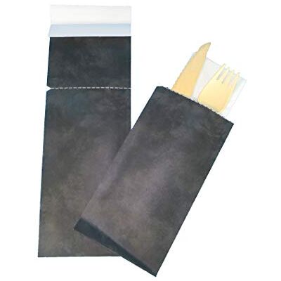 Duni 500 Serviettentaschen Bestecktaschen Sacchettos FSC 250x85mm verschließbar Schwarz inkl. Tissue Serviette 33x33cm weiß Duni 500 Serviettentaschen Bestecktaschen Sacchettos FSC 250x85mm verschließbar Schwarz inkl. Tissue Serviette 33x33cm weiß