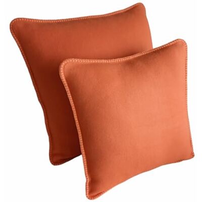 Catherine Lansfield Orange Fleece Cushion Cover 40x40 Catherine Lansfield Orange Fleece Cushion Cover 40x40