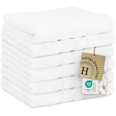ZOLLNER 6er Set Handtuch- weiß 50x70 cm 100% Baumwolle Super weich 95°C waschbar Hotelqualität Standard 100 by Oeko-TEX® ZOLLNER 6er Set Handtuch- weiß 50x70 cm 100% Baumwolle Super weich 95°C waschbar Hotelqualität Standard 100 by Oeko-TEX®