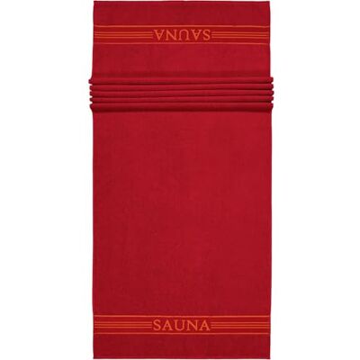 Möve frottana Sauna – Saunatuch mit Bordüre 80 x 200 cm aus 100% Baumwolle, ruby Möve frottana Sauna – Saunatuch mit Bordüre 80 x 200 cm aus 100% Baumwolle, ruby