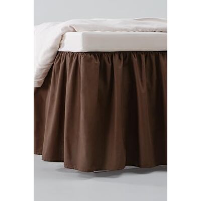 Jotex Zack Volant Betthusse 100% hochwertige Bio-Baumwolle Bettrock, Höhe 60 cm Braun, 160 x 200 cm Jotex Zack Volant Betthusse 100% hochwertige Bio-Baumwolle Bettrock, Höhe 60 cm Braun, 160 x 200 cm