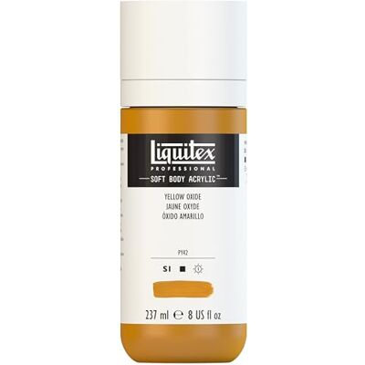 Liquitex 1923416 Professional Acrylfarbe Soft Body Künstlerfarbe in cremiger deckender Konsistenz, hohe Pigmentierung, lichtecht & alterungsbeständig, 237ml Flasche Oxidgelb Liquitex 1923416 Professional Acrylfarbe Soft Body Künstlerfarbe in cremiger deckender Konsistenz, hohe Pigmentierung, lichtecht & alterungsbeständig, 237ml Flasche Oxidgelb